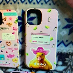 SHEIN Pink Duck and Lime Phone Case